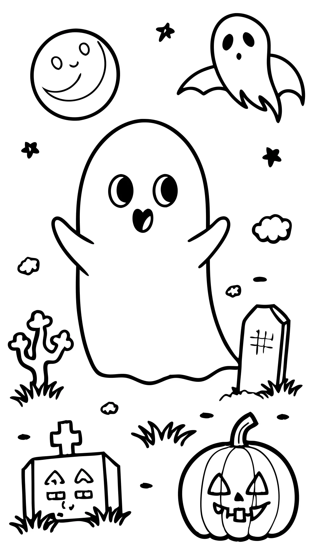 halloween ghost coloring page